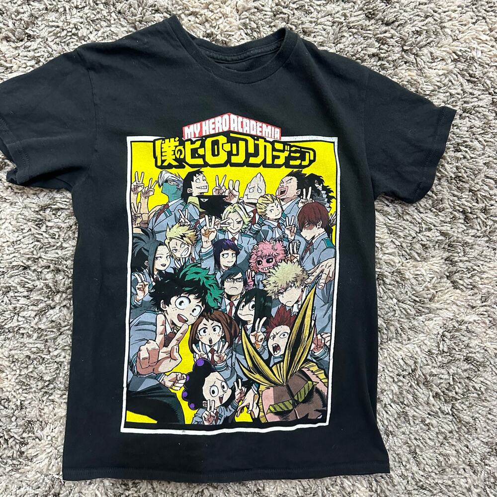 My Hero Academia Black Graphic Tee T Shirt Funimation S Small